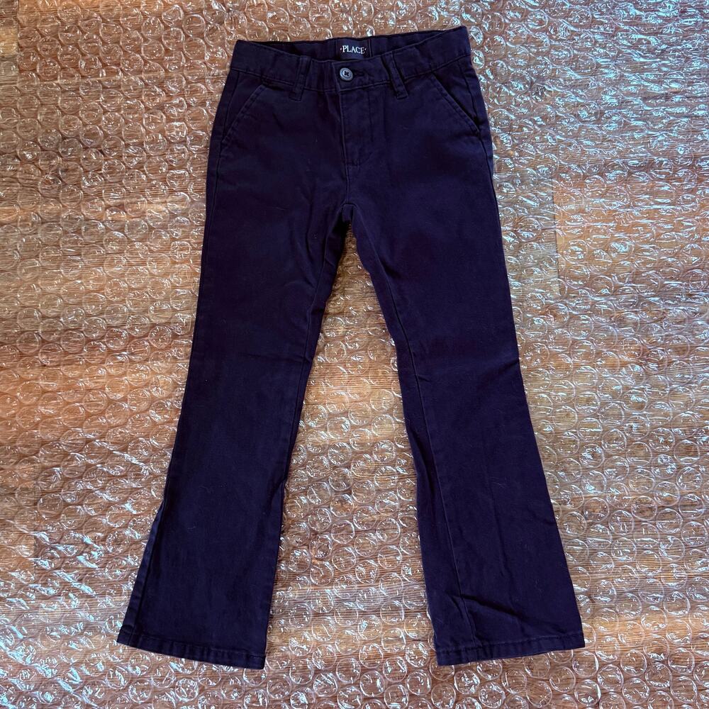 The Children's Place school uniform pants. Girls SZ 6 navy blue. Flare leg